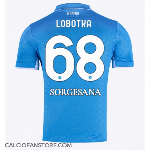 Maglia Calcio SSC Napoli Stanislav Lobotka #68 Prima Divisa 2024-25 Manica Corta